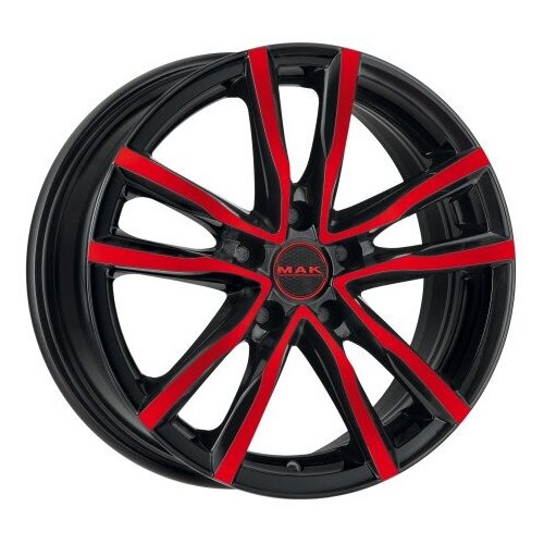 Литые колесные диски MAK MILANO Black and Red 8x18 5x114.3 ET40 D76 Чёрный с красной лицевой частью (F8080MIBR40FF)