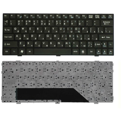 Клавиатура для ноутбука MSI U160 L1350 U135 черная с черной рамкой 2472₽