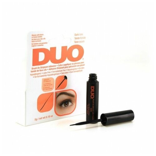 Клей для накладных ресниц с витаминами с кистью, черный Ardell Duo Brush On Dark Adhesive 5 г