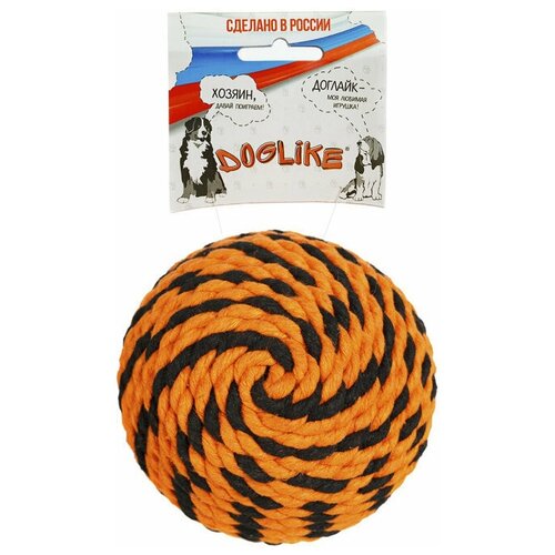 фото Мяч doglike броник средний, (оранжевый-черный)