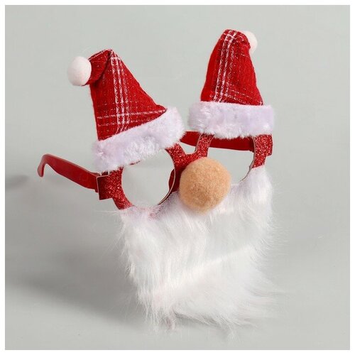 Карнавальные очки Дед Мороз, в колпачке шваров в в дед мороз