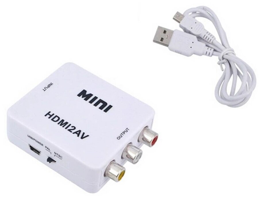 Переходник-конвертер HDMI - AV (тюльпан)