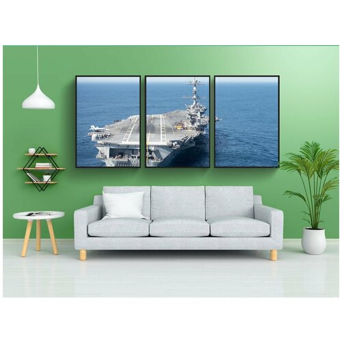 фото Набор модулных постеров для интерьера "усс гарри с, труман кппв 75, воздуха" 60x90 см. в тубусе, без рамки lotsprints