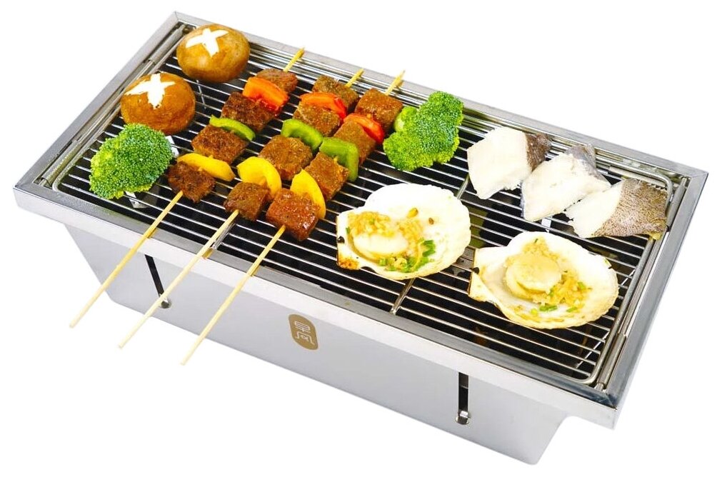 Переносной мангал ZaoFeng Portable Grill (Silver/Серебристый)