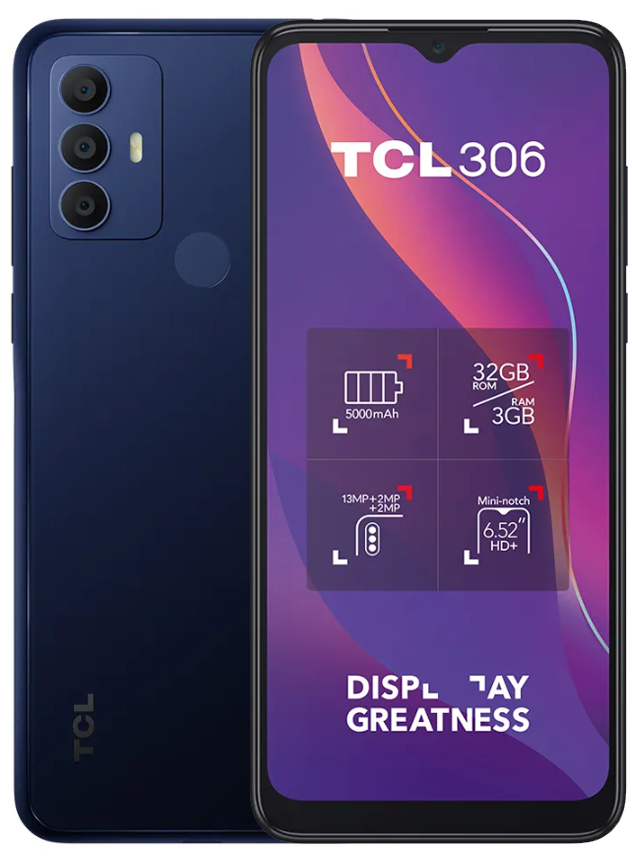 Смартфон TCL 306 3/32Gb Blue