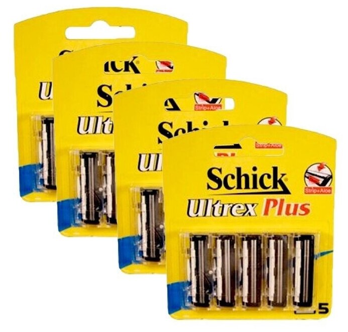 Бритвенные лезвия Schick Сменные лезвия Schick Ultrex Plus, Шик