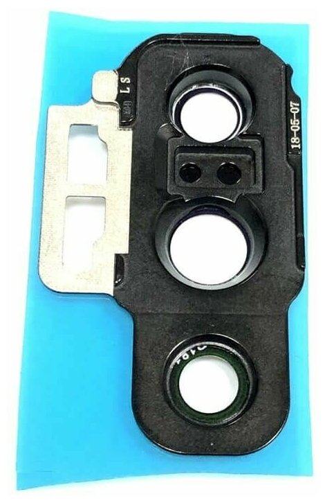 Стеклянный объектив (стекло линза камеры) для Huawei P20 Pro в рамке Черный