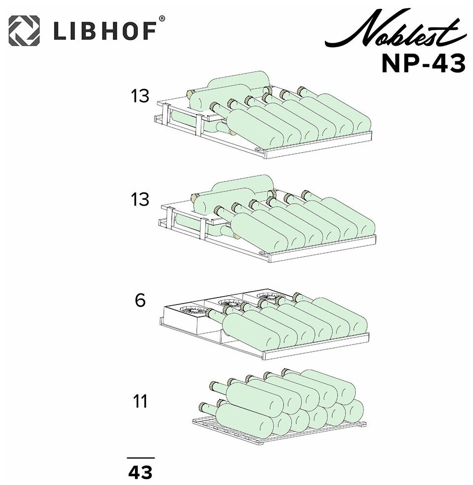 Винный шкаф Libhof NP-43 red cherry - фотография № 5