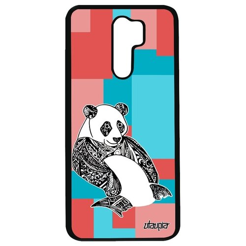 фото Противоударный чехол на смартфон // xiaomi redmi 9 // "панда" медведь детеныш, utaupia, цветной
