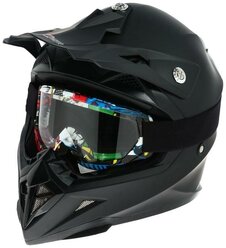Очки-маска для езды на мототехнике, стекло прозрачное, бомбер, ОМ-28