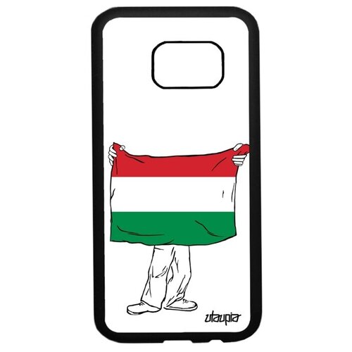 фото Дизайнерский чехол для мобильного // galaxy s7 // "флаг венгрии с руками" дизайн страна, utaupia, белый