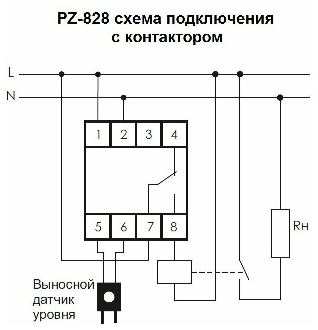 Одноуровневое реле контроля уровня жидкости F&F PZ-828 EA08.001.001 - фотография № 4