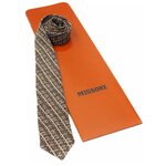 Красивый вязаный коричнево-песочный галстук Missoni 8ZAKF8 - изображение