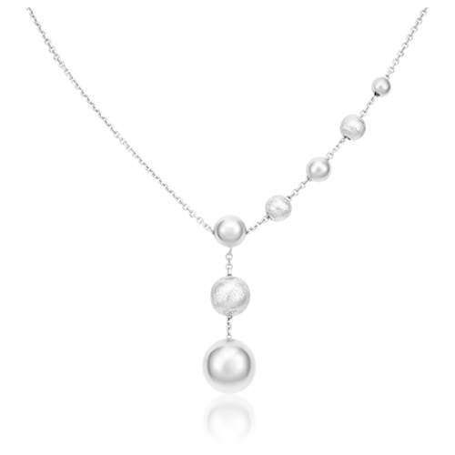 PLATINA jewelry Колье из белого золота без камней 07-0222-00-000-1120-42, размер 40-45