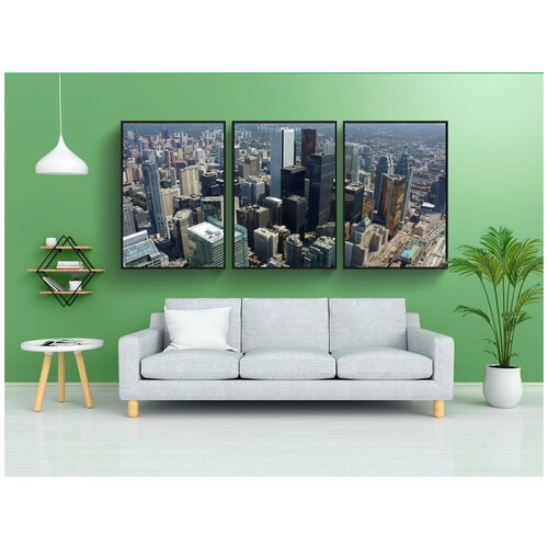 фото Набор модулных постеров для интерьера "торонто, канада, линия горизонта" 60x90 см. в тубусе, без рамки lotsprints