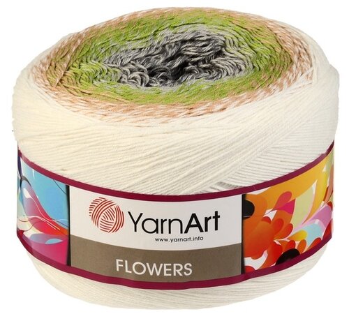 Пряжа YarnArt Flowers, 55 % хлопок, 250 г, 1000 м, 1 шт., 274