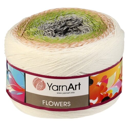 Пряжа YarnArt Flowers, 1 % хлопок, 45 % акрил, 250 г, 1000 м, 1 шт., 274 1000 м