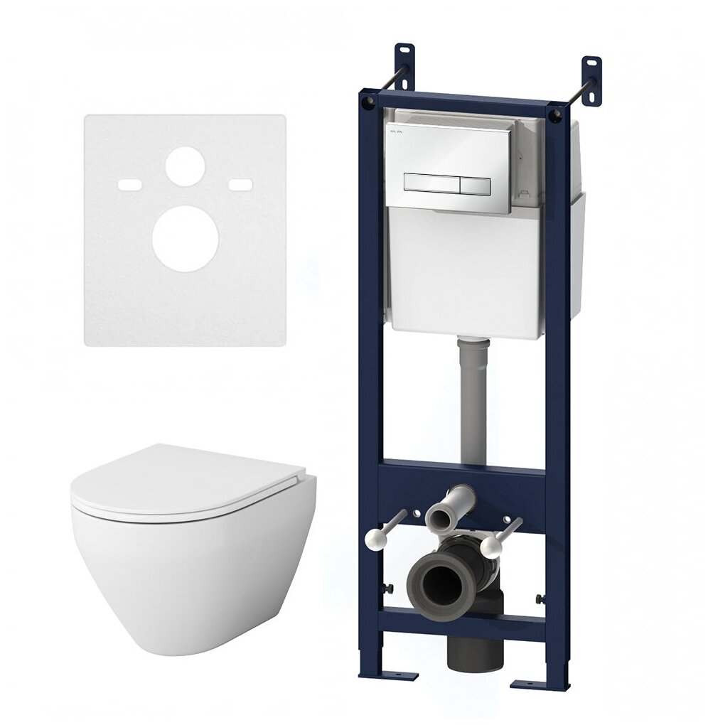 Комплект AM.PM Spirit IS30201.701700 кнопка смыва белый глянец