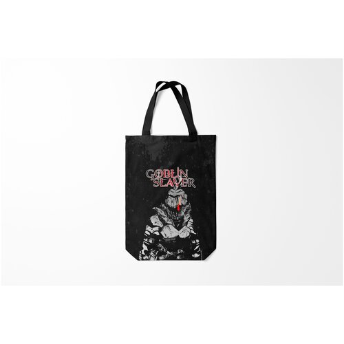 фото Сумка-шоппер / 31х42 см / аниме / убийца гоблинов goblin slayer black background burnettie