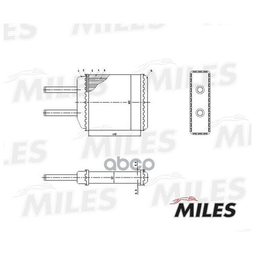 Радиатор отопителя chevrolet matiz spark 0.8 1.0 98 05 miles арт. achm005 - Miles арт. ACHM005