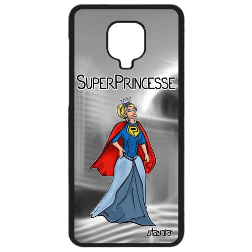 фото Защитный чехол для мобильного // xiaomi redmi note 9s // "суперпринцесса" рисунок супергерой, utaupia, серый