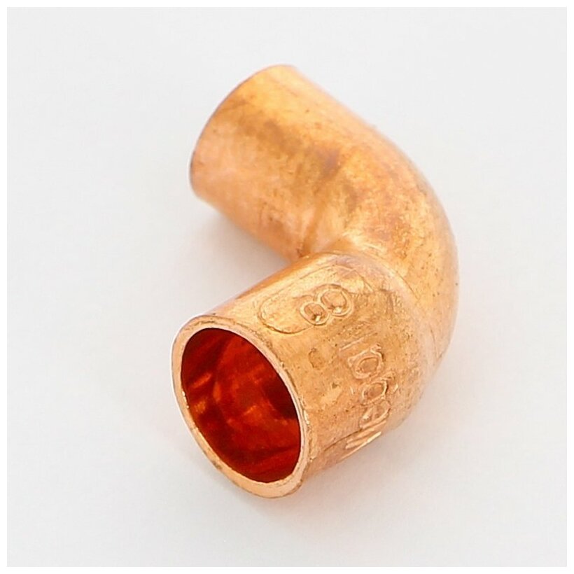 фото Угол однораструбный 90° VIEGA пайка 8 мм медный