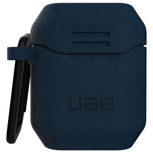 фото Чехол с карабином urban armor gear (uag) standard issue silicone_001 case для airpods 1&2, цвет темно-синий (10244k115555)