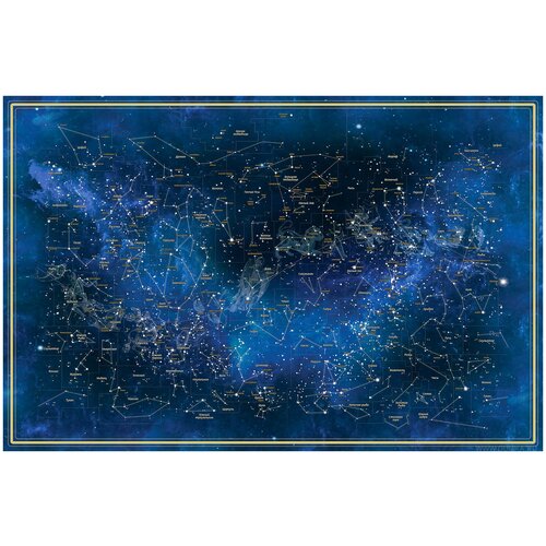 фото Скатерть «карта звёздного неба» геоцентр