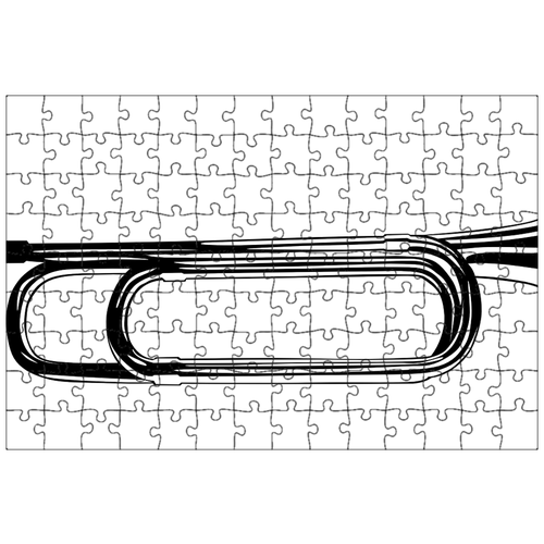 фото Магнитный пазл 27x18см."горн, музыкальный, инструмент" на холодильник lotsprints