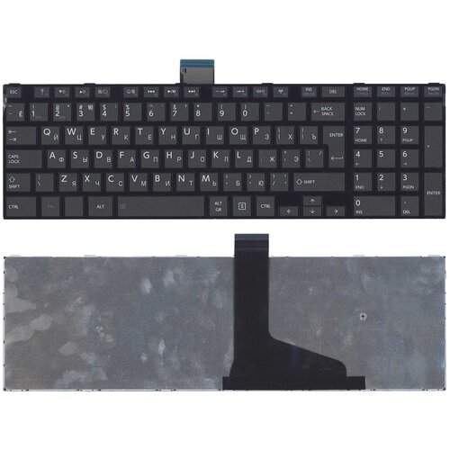 Клавиатура для ноутбука Toshiba Satellite C55 C55-A C55dt черная с черной рамкой клавиатура для ноутбука toshiba satellite c50 c55dt a белая