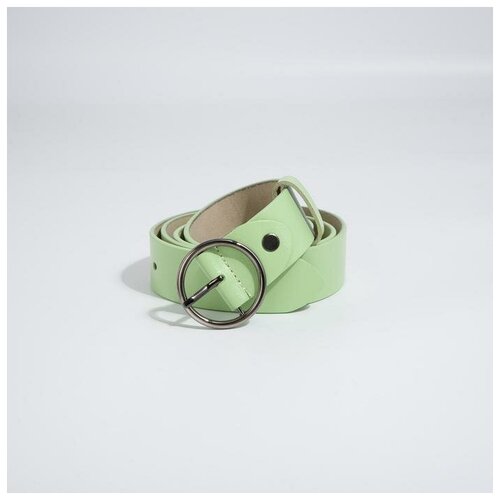 фото Ремень женский, ширина 3,5 см, винт, пряжка металл, цвет зелёный supreme