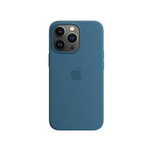 фото Панель-накладка apple silicone case with magsafe blue jay для iphone 13 pro