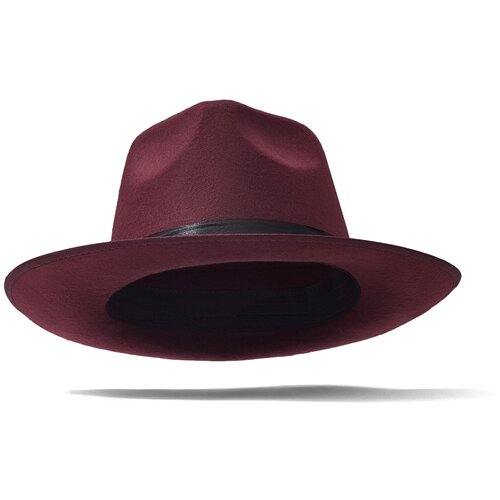 фото Шляпа "блуберри" nothing shop (марсала; черный) 56-59 см