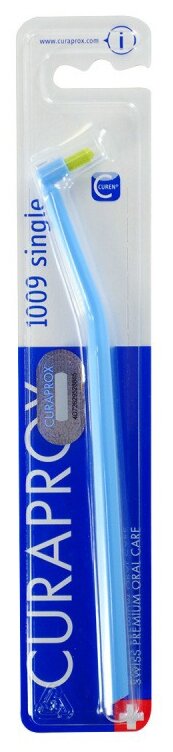 Зубная щетка Curaprox CS 1009 single, светло-голубой, диаметр щетинок 0.12 мм