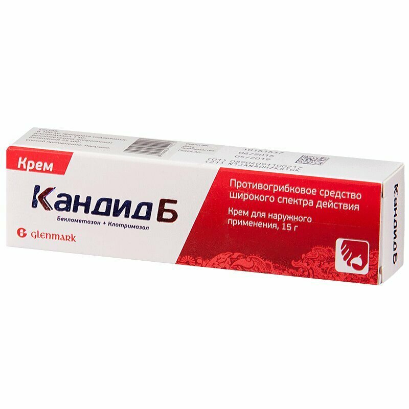 Кандид-Б крем д/нар. прим., 1%, 15 г, 1 уп.