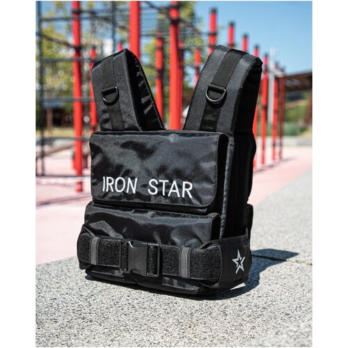 фото Жилет утяжелитель iron star standard 16 kg. черный.