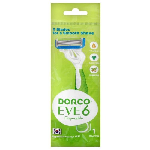 Станок для бритья Dorco Eve6, 1 шт. станок для бритья dorco женская бритва с 2 сменными кассетами eve6 6 лезвийная