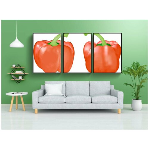 фото Набор модулных постеров для интерьера "фрукты, овощ, еда" 60x90 см. в тубусе, без рамки lotsprints