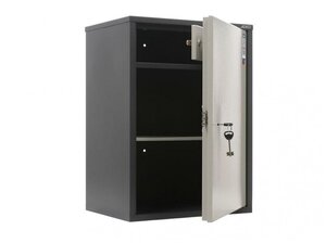 Шкаф офисный, шкаф сейф Aiko SL-65T с трейзером, шкаф бухгалтерский, металлический для хранения документов, с ключевым замком, ВхШхГ: 630х460х340 мм