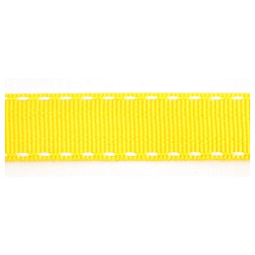 Лента репсовая SAFISA с прострочкой, 15 мм, 25 м, цвет 32, желтый лента репсовая safisa рисунок звездочки 15 мм 15 м цвет 32 желтый