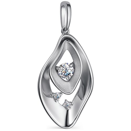 фото Серебряная подвеска алькор 03-2151/00кц-00 с фианитом diamant-online