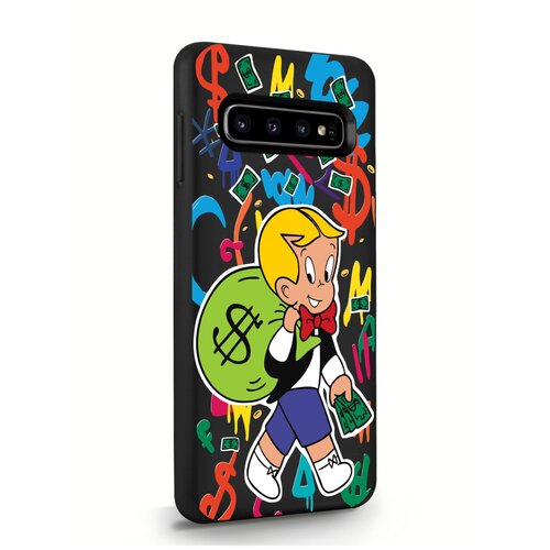 фото Черный силиконовый чехол musthavecase для samsung galaxy s10 monopoly richie rich/ монополи богатенький риччи для самсунг галакси с10 противоударный