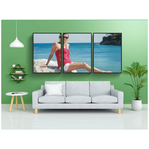 фото Набор модулных постеров для интерьера "летом, греция, море" 60x90 см. в тубусе, без рамки lotsprints