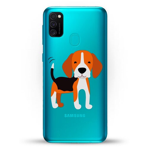 фото Силиконовый чехол довольный бигль на samsung galaxy m30s andy & paul