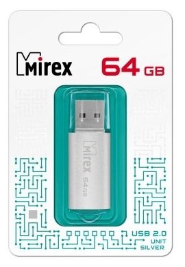 USB флеш-накопитель 64 Гб Mirex Unit Silver