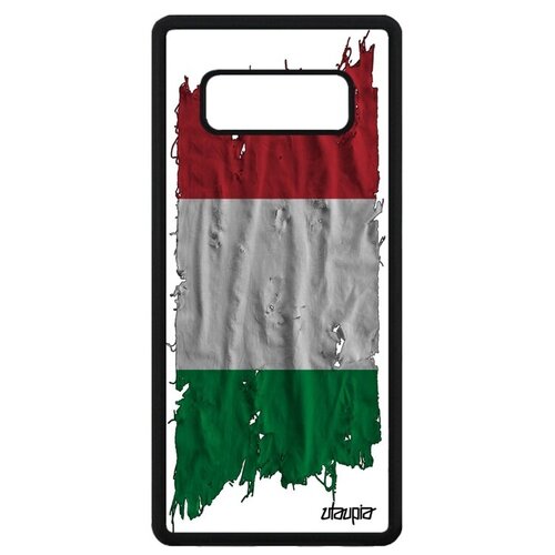 фото Яркий чехол на мобильный // galaxy note 8 // "флаг италии на ткани" государственный патриот, utaupia, белый