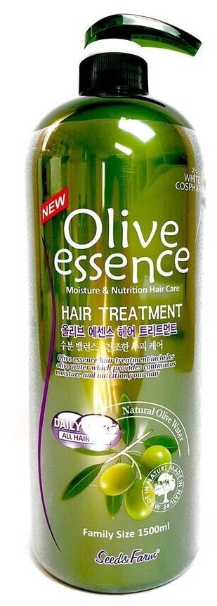 Кондиционер для волос с Оливой и Аминокислотами Olive & Amino Treatment Hair Rinse Organia Bio, WHITE COSPHARM 1500 мл