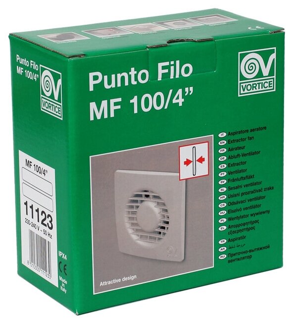 Вентилятор накладной Vortice Punto Filo MF 100/4 - фотография № 3