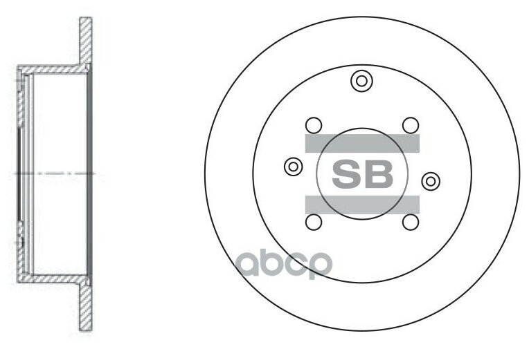 Диск Тормозной Задний Hyundai Sonata Iii/Iv 99-04/Matrix 01-/Kia Magenti Sangsin Brake Sd1047 Sangsin brake арт. SD1047