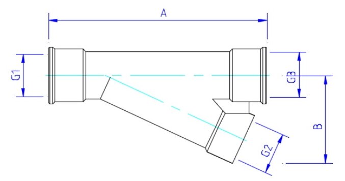 Тройник косой Valtec 3/4" x 1/2" вн. р. 25 градусов для гильзы под погружной датчик температуры, арт. VTr.136.N.0504 - фотография № 3